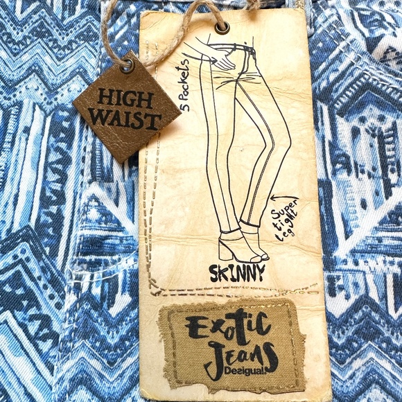 Desigual high rise skinny Exotic jeans - Picture 7 of 14